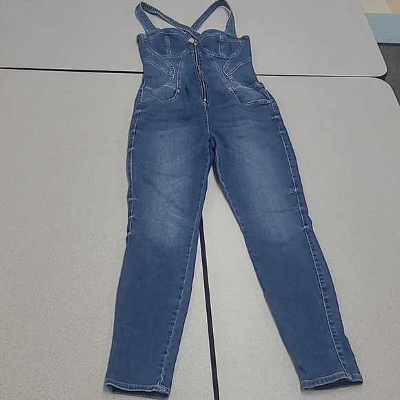 Guess Classic Blue Denim Women's Overalls Size M - Picture 4 of 13